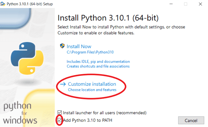 python install step1