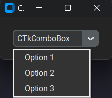 sample CTkComboBox