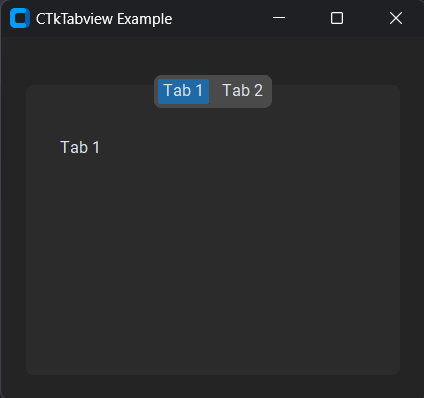 A Sample CTkTabview