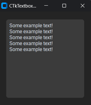 A Sample CTkTextbox