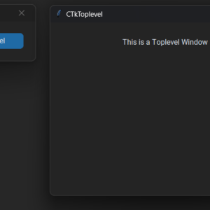 Read more about the article CTkToplevel: Extra Window In CustomTkinter