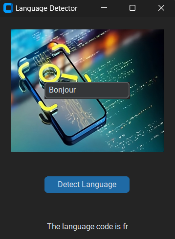 Language Detector Using Python and CustomTkinter