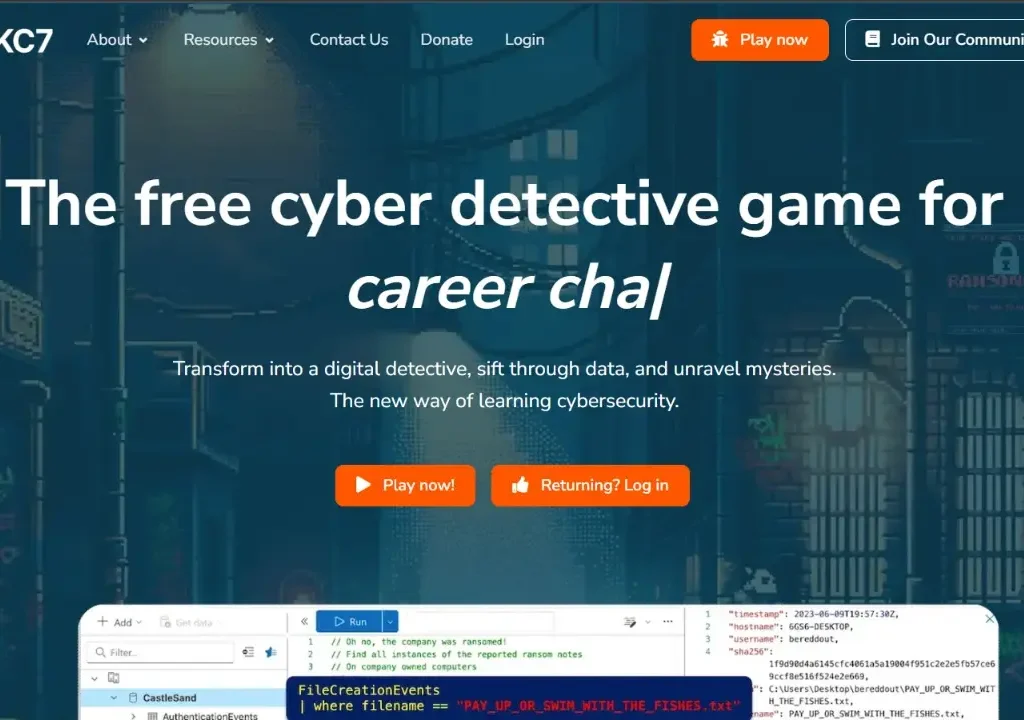 gamified way to learn cybersecurity for free